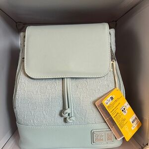t/o Pastel Blue Embossed Backpack